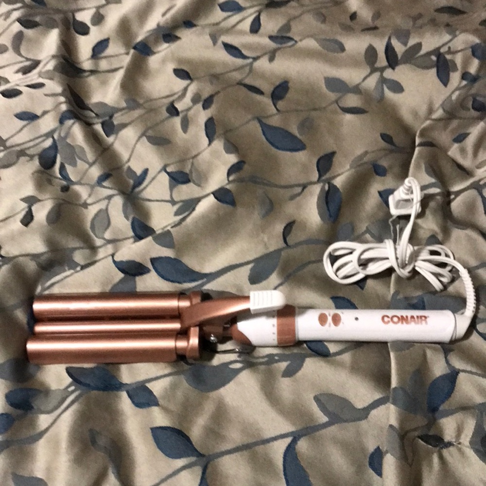 White and Rose Gold CONAIR hot irons